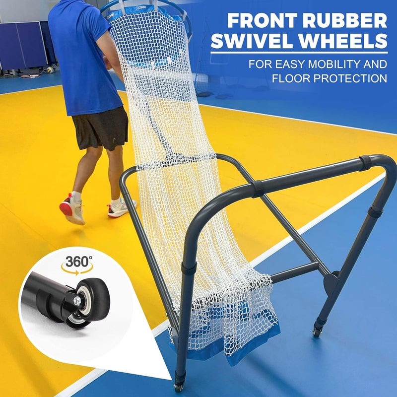 VSSAL Volleyball Setter Trainer Net Setting Training Equipment Target Practice Indoor or Outdoor, Adjustable Height (4.6 ft-9.8 ft) and Angle for Serving Spiking Drills System - Image 5